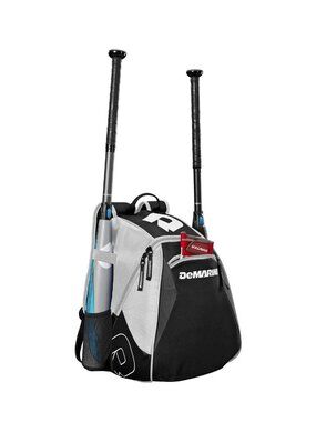 Voodoo Junior Baseball Softball Backpack Team White Gear Bag with Bat Sleeves